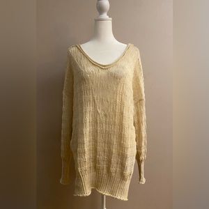 KyeMi Illusion Neck Pointelle Sweater